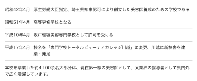 理事長のご挨拶と教育目標 美容専門学校トータルビューティカレッジ川越